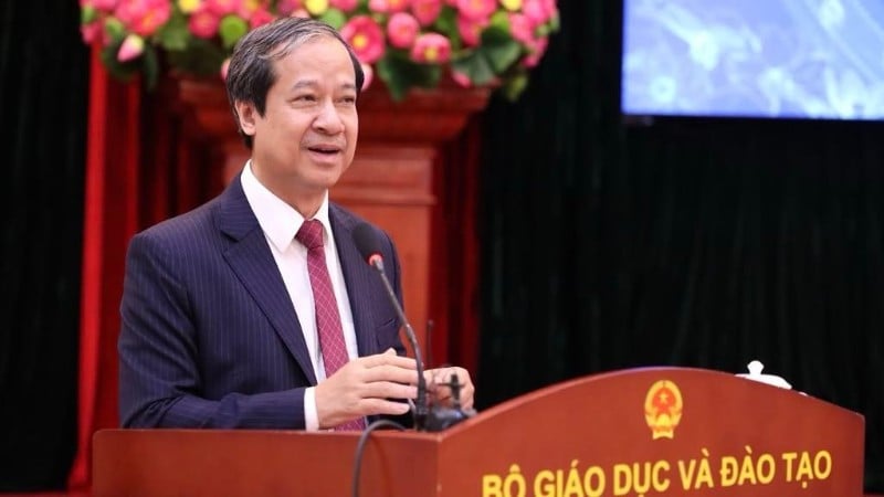 Bộ trưởng Giáo dục và Đào tạo Nguyễn Kim Sơn phát biểu. 