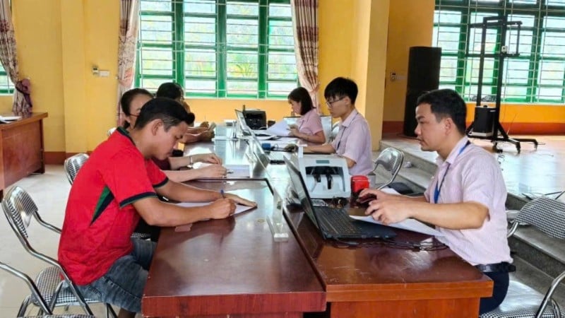 Điểm giao dịch của Phòng giao dịch Ngân hàng Chính sách xã hội Lục Yên.