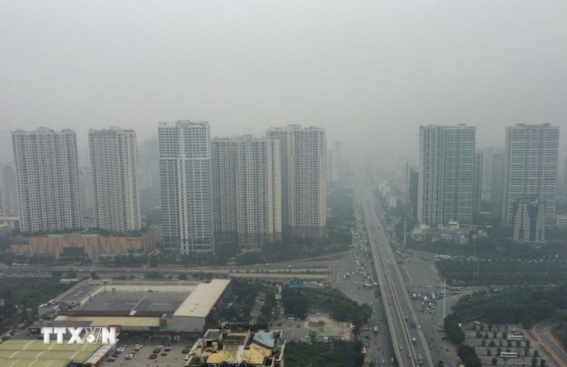 Không khí Hà Nội ở mức trung bình. (Nguồn: TTXVN)