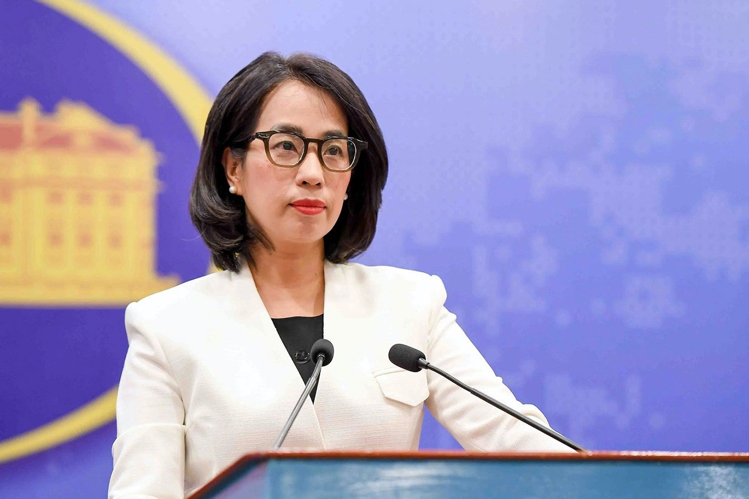 Người phát ngôn Bộ Ngoại giao Phạm Thu Hằng. Ảnh: Hoàng Linh