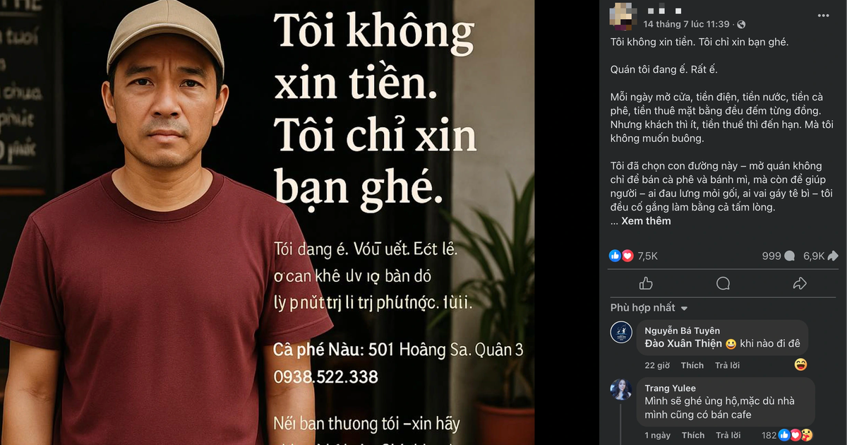 Tính đóng cửa vì ế, chủ quán cà phê TP.HCM cầu cứu: 'Tôi không xin tiền...' và điều bất ngờ