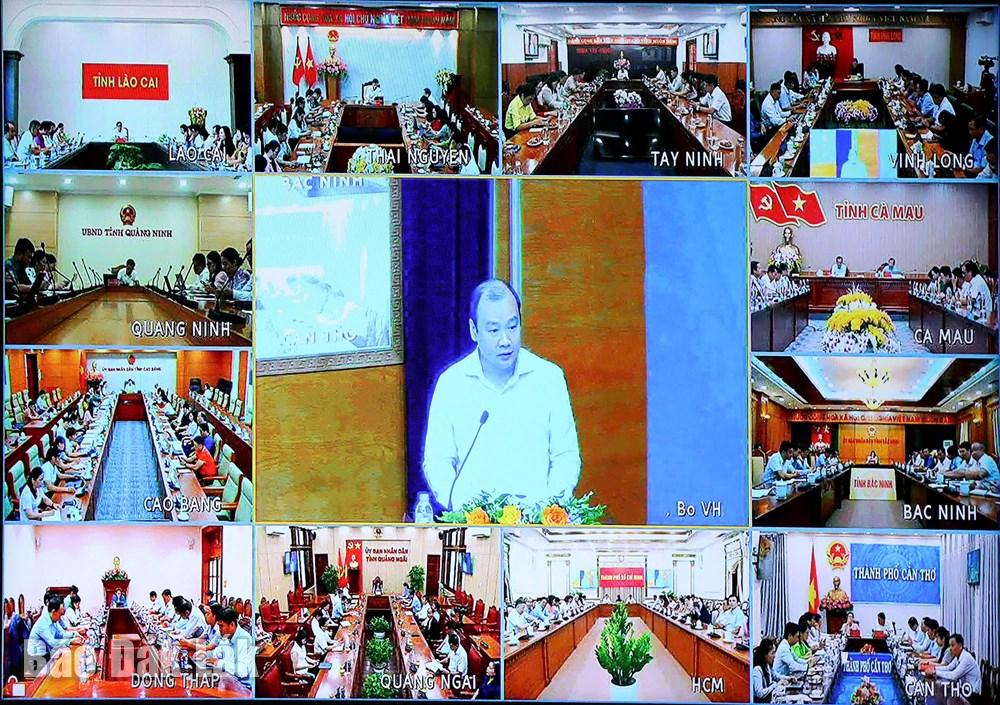 Hội nghị được kết nối với 34 điểm cầu là các tỉnh, thành phố trực thuộc Trung ương