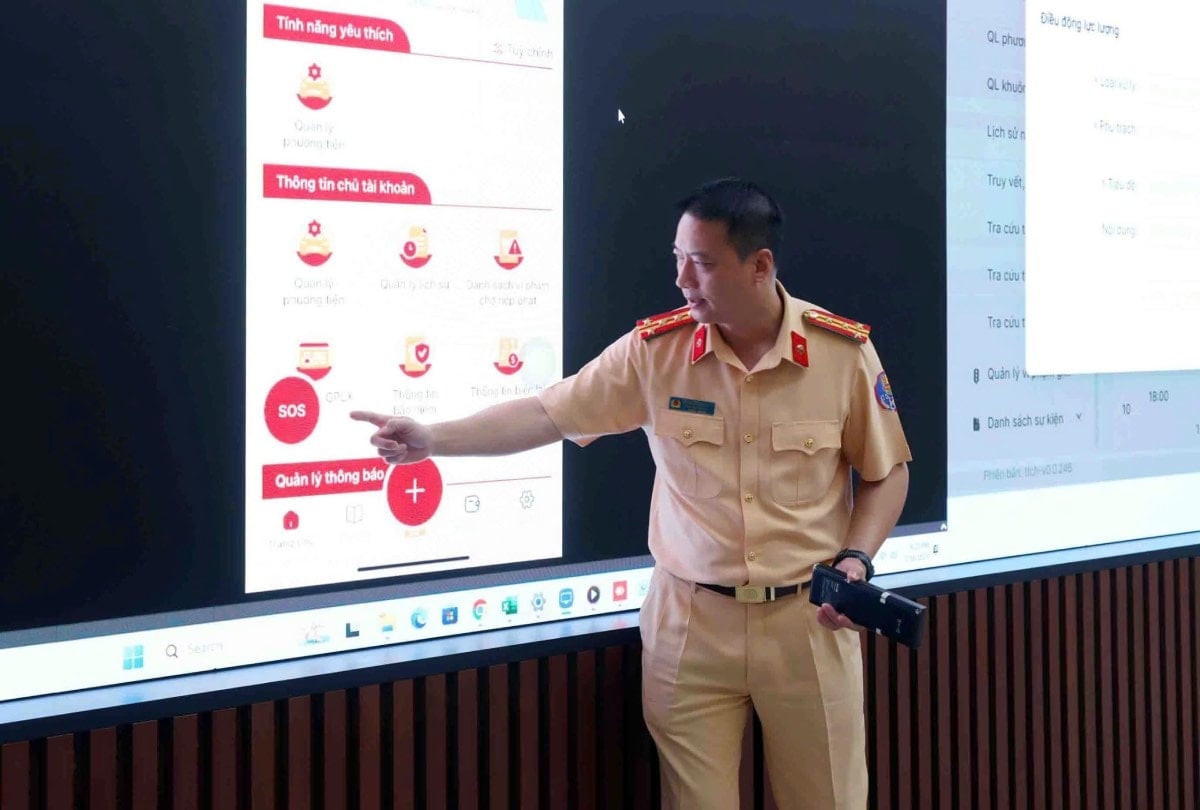 Đại tá Phạm Quang Huy - Phó Cục trưởng Cục Cảnh sát giao thông. Ảnh: Việt Dũng 