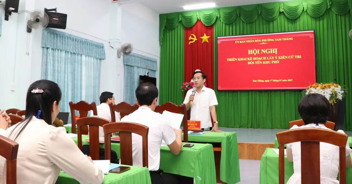 Tam Thang Ward (HCMC) seeks opinions on renaming neighborhoods