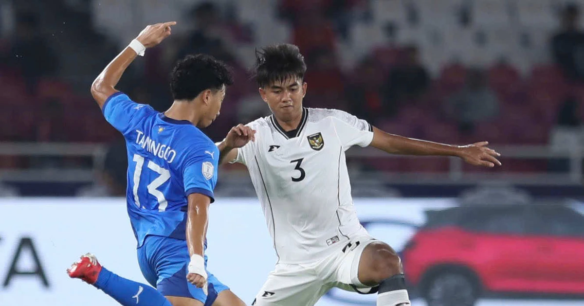 U23 ហ្វីលីពីន - U23 ឥណ្ឌូណេស៊ី (តង់ទី១) ០-១៖ U23 ឥណ្ឌូណេស៊ី នាំមុខដោយសារបាល់បោះចូល