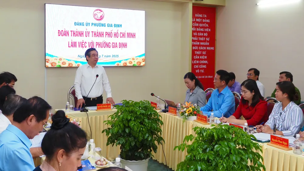 Lãnh đạo Thành ủy TPHCM khảo sát hoạt động phường Sài Gòn, Gia Định, Chợ Lớn