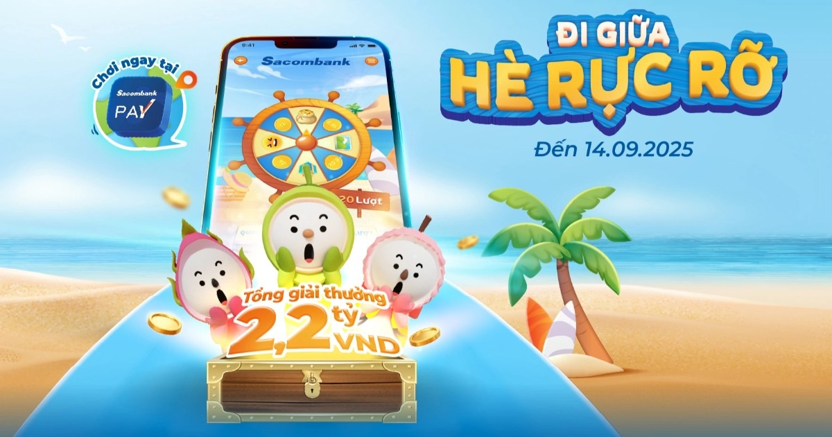 Ghép địa danh Việt đổi thưởng 18 triệu đồng: Sân chơi mùa hè hấp dẫn từ Sacombank