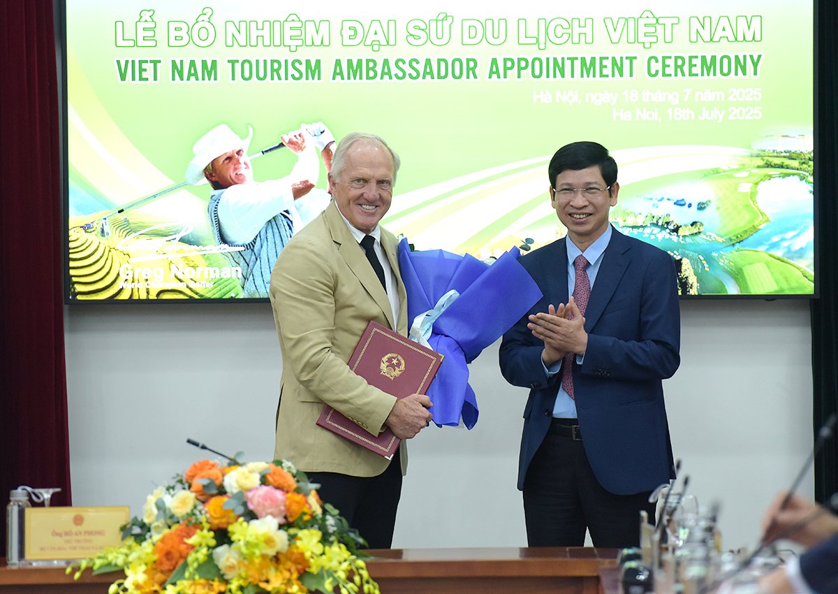 Huyền thoại Golf thế giới Greg Norman được bổ nhiệm Đại sứ Du lịch Việt Nam nhiệm kỳ 2025 - 2030 - Ảnh 1.