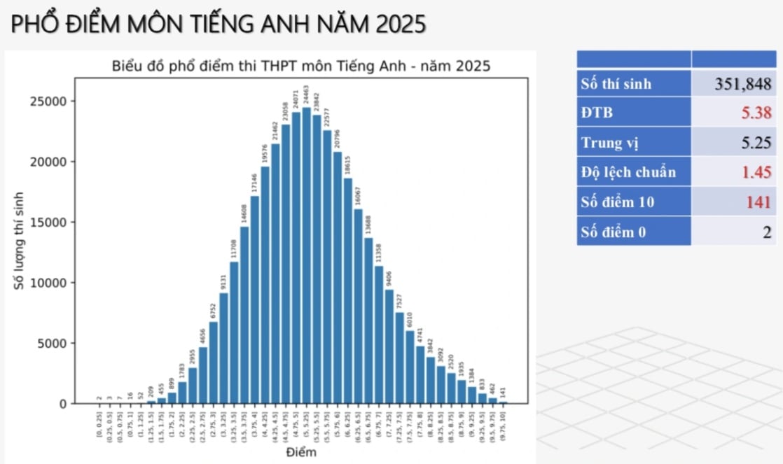 Phổ điểm tiếng Anh: Một biểu đồ rất đẹp nhưng… chỉ đẹp trên giấy? - 1
