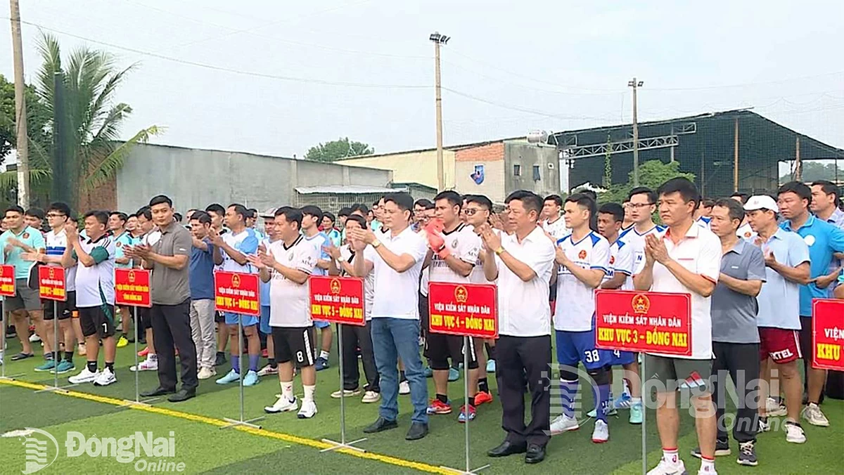 Các vận động viên tham gia khai mạc hội thao. Ảnh: Tố Tâm
