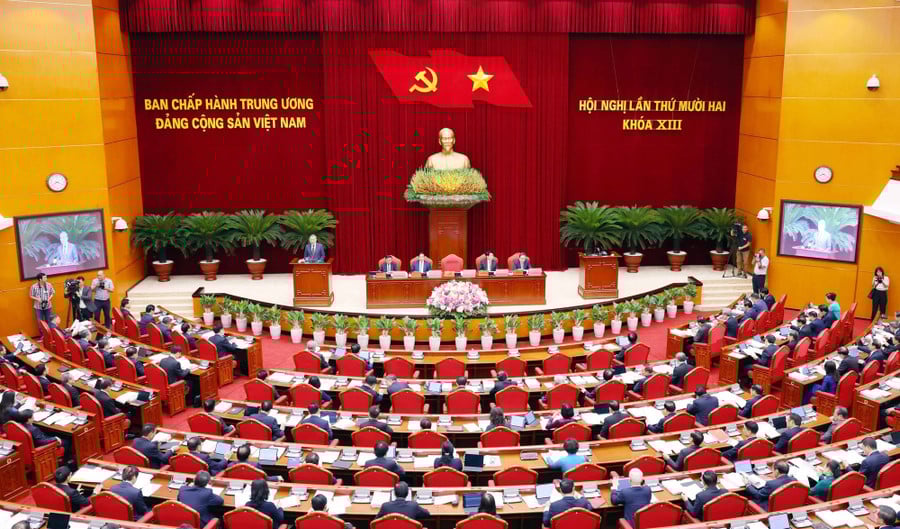 Tổng Bí thư Tô Lâm phát biểu khai mạc Hội nghị. (Ảnh: Phạm Kiên/TTXVN)