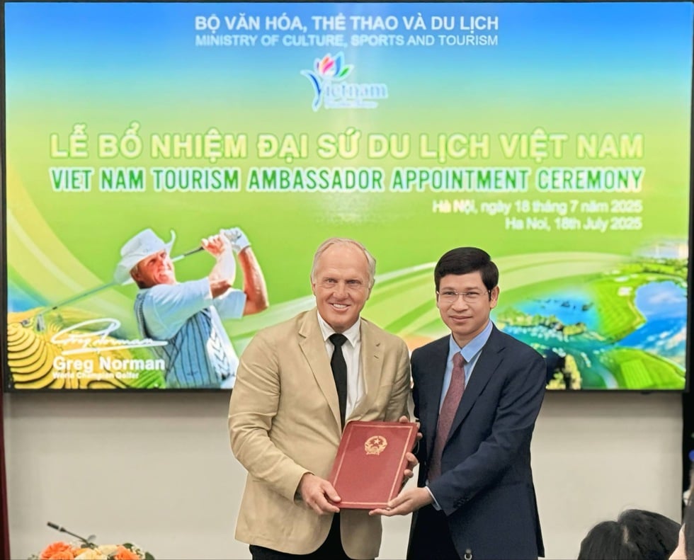 Huyền thoại golf Greg Norman được tái bổ nhiệm cương vị Đại sứ Du lịch Việt Nam  - Ảnh 1.