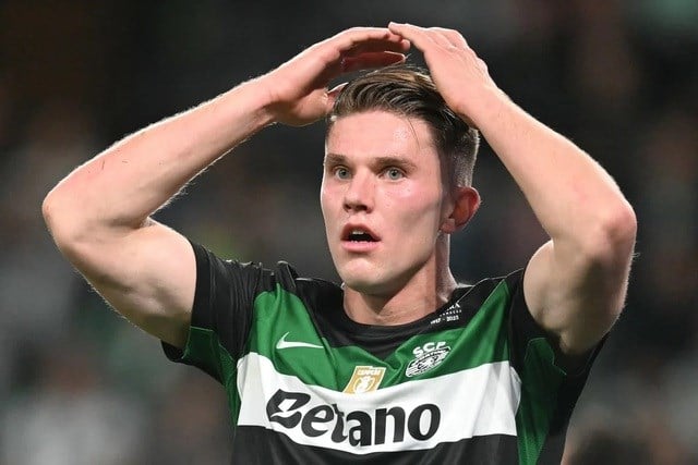 Viktor Gyokeres dự kiến sẽ hoàn tất việc chuyển đến Arsenal vào tuần này (Ảnh: AFP/Getty Images)