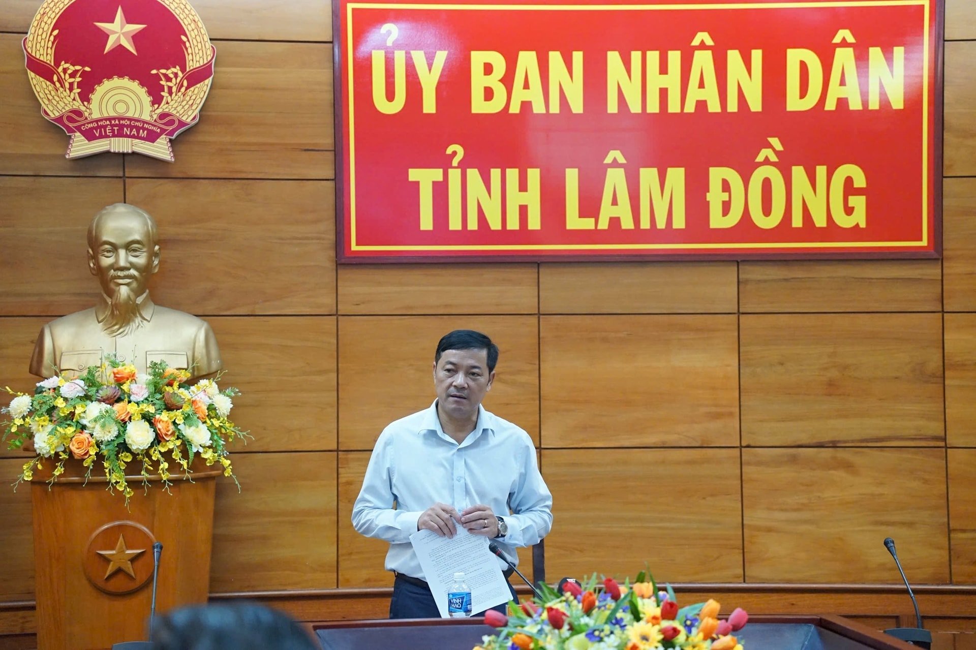 Phó Chủ tịch UBND tỉnh Lê Trọng Yên phát biểu kết luận buổi lảm việc