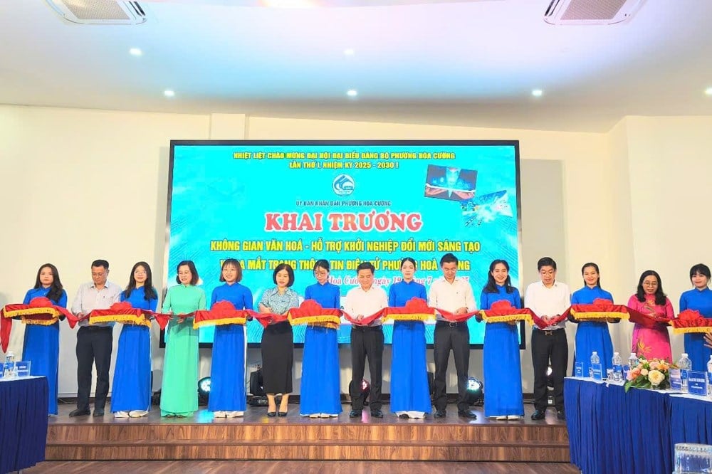 Khai trương “Không gian văn hóa - hỗ trợ khởi nghiệp đổi mới sáng tạo phường Hòa Cường”  - ảnh 1