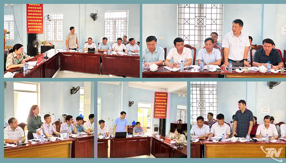 Các đại biểu thảo luận tại buổi làm việc.