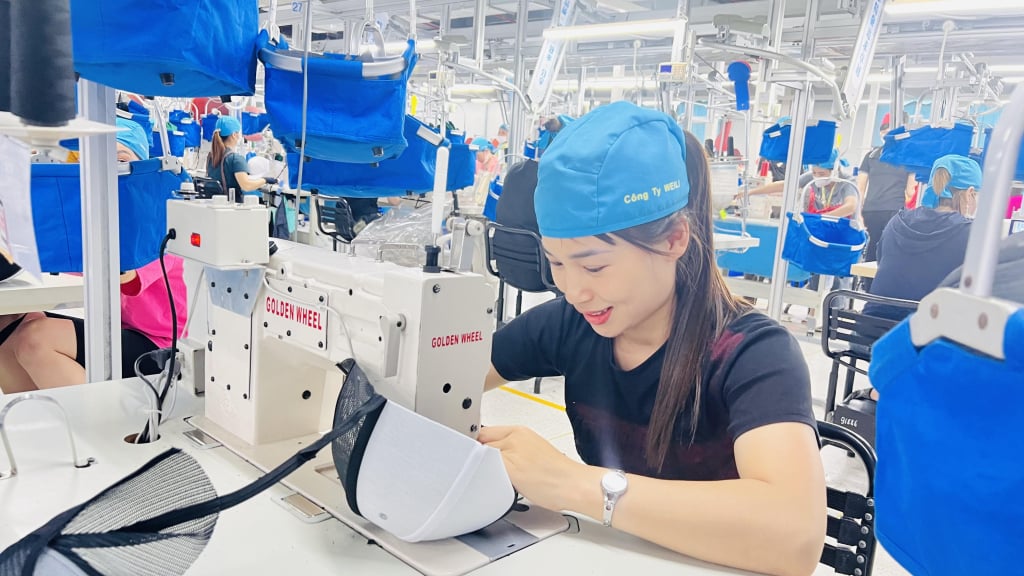 Im Bezirk Viet Hung arbeiten derzeit Arbeiter bei der Weili Ha Long Textile and Garment Company Limited (Industriepark Viet Hung).