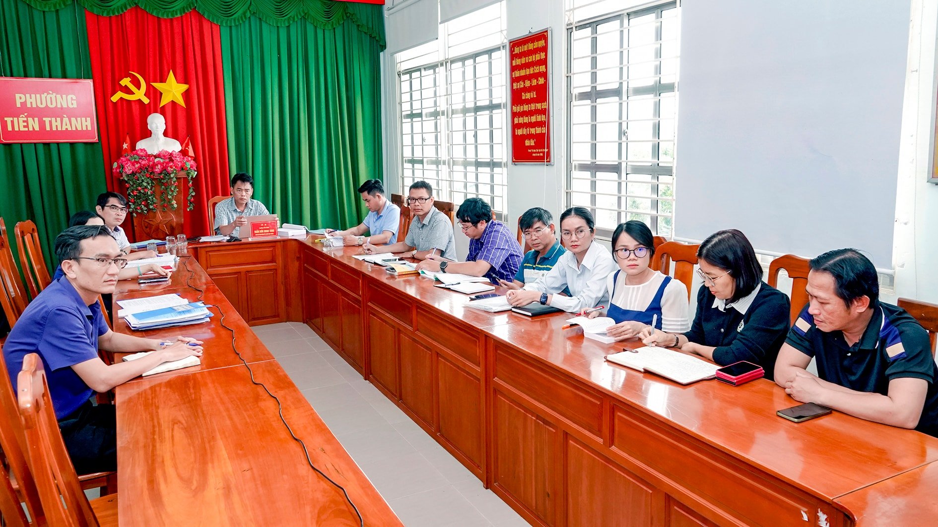 Điểm cầu phường Tiến Thành (Ảnh N. Lân) (2)