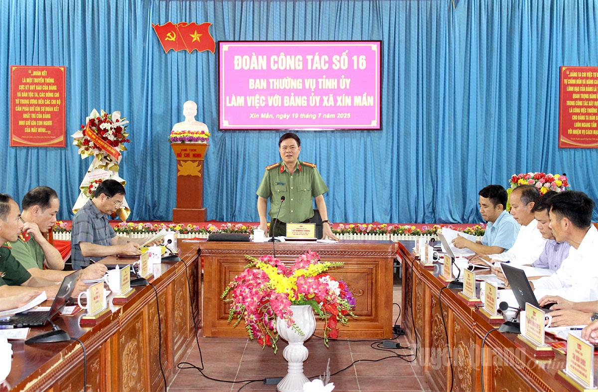 พันเอก ชู กวาง จุง รองผู้กำกับการตำรวจภูธรจังหวัด กล่าวในการประชุม