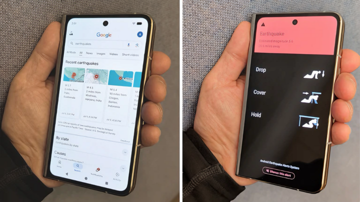 When a major earthquake hits, Google will send an emergency 'Take Action' message to Android phones (Source: Google)