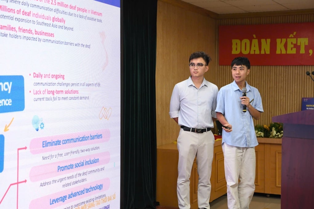 Nhóm sinh viên Việt dùng AI giúp người khiếm thính nói chuyện - 1