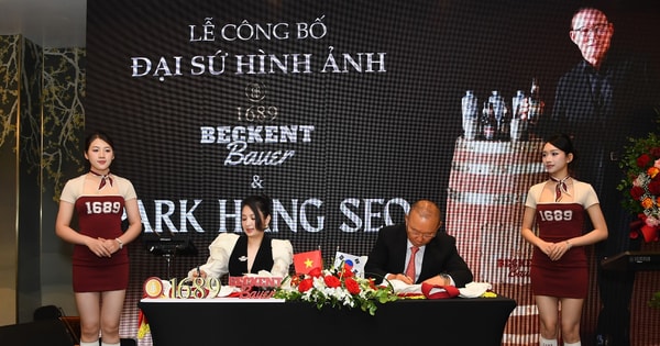 គ្រូបង្វឹក Park Hang Seo ក្លាយជាឯកអគ្គរដ្ឋទូតរូបភាពនៃស្រាបៀរម៉ាក 1689 BECKENT BAUER នៅប្រទេសវៀតណាមជាផ្លូវការ