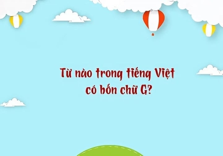Which word in Vietnamese has 4 G's?