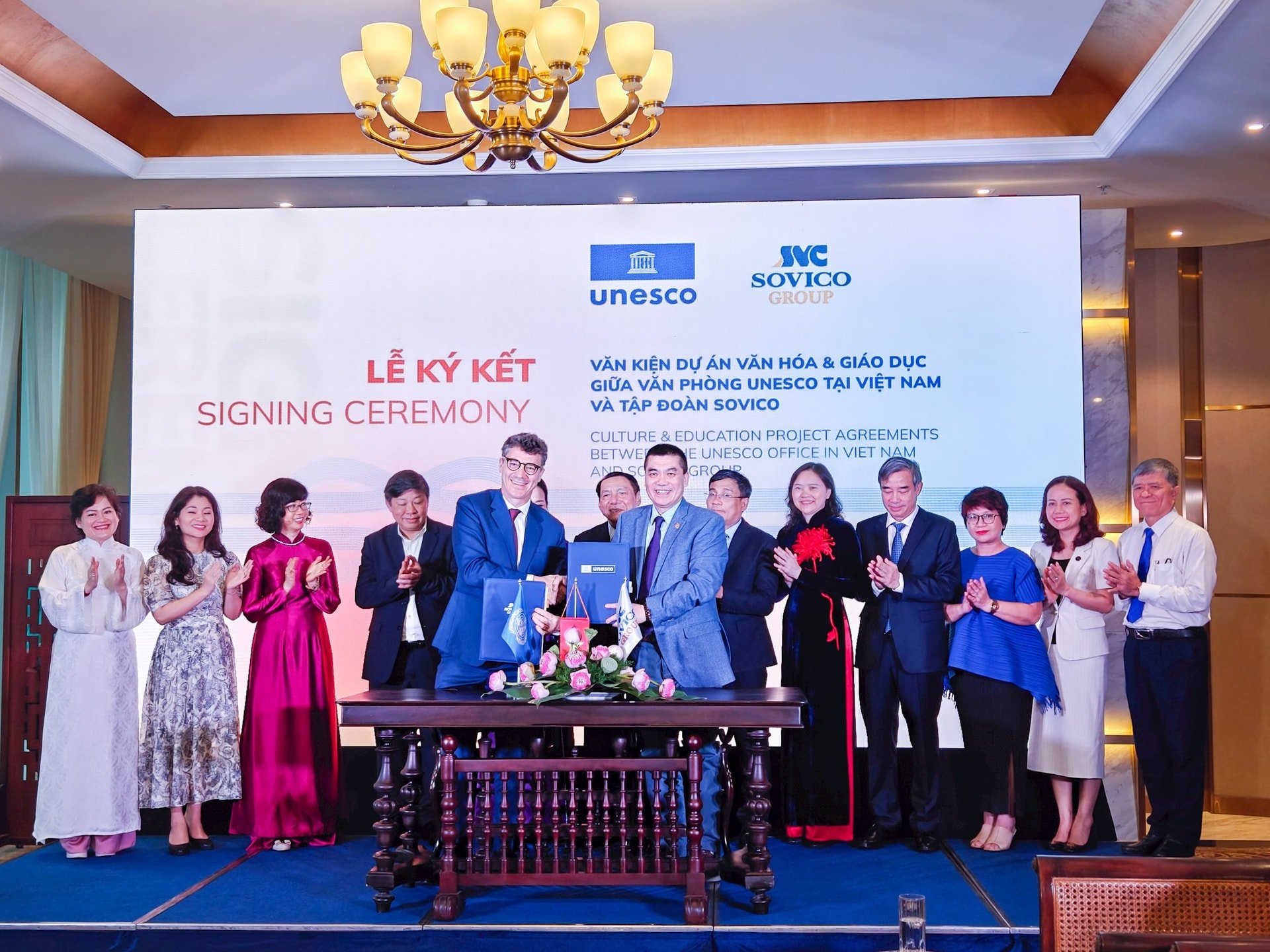 Tại buổi ký kết, hai dự án trọng điểm về giáo dục và văn hóa do UNESCO và SOVICO triển khai hứa hẹn thay đổi Việt Nam