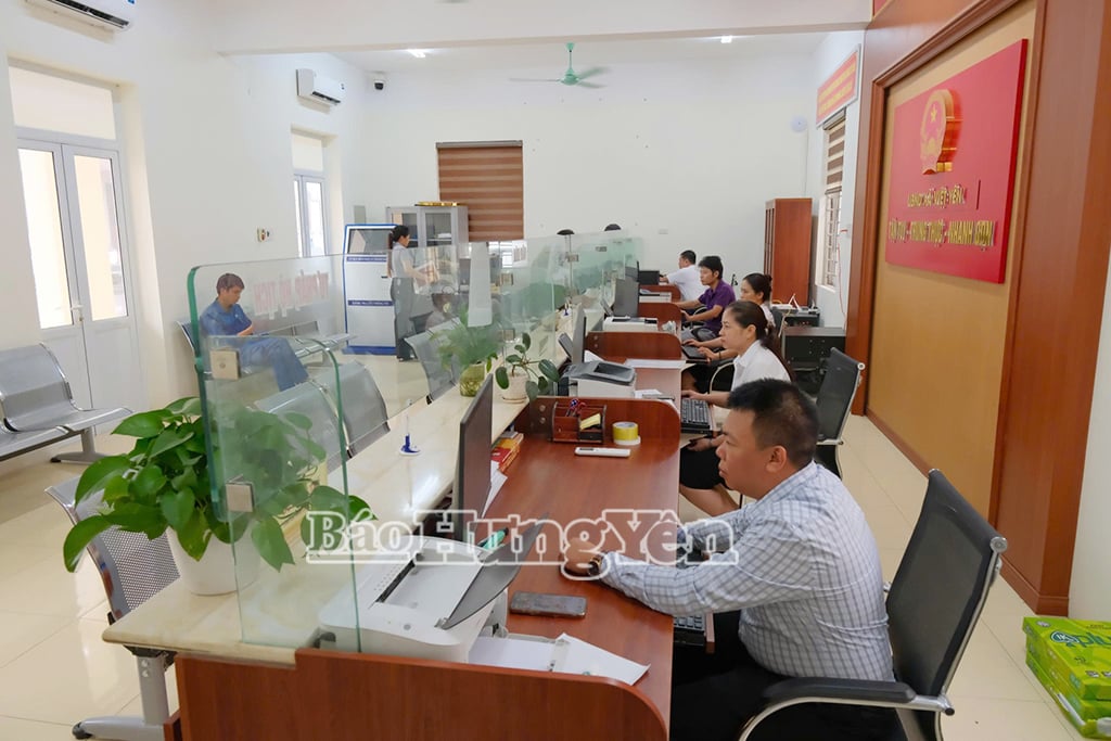 Trung tâm Phục vụ hành chính công xã Việt Yên được đầu tư khang trang