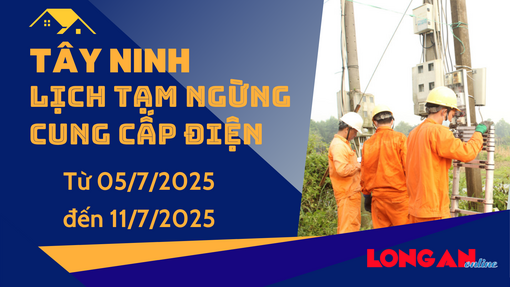 Schedule of temporary power outage from July 5 - 11, 2025
