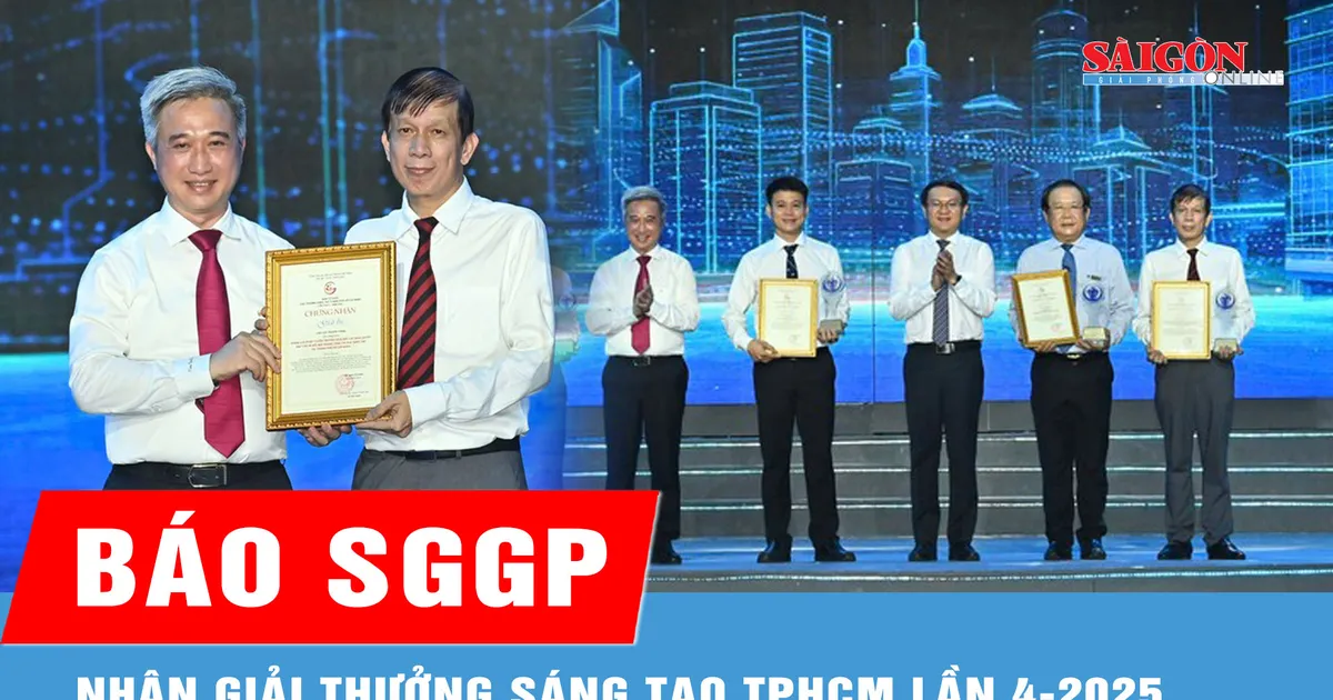 Báo SGGP nhận Giải thưởng Sáng tạo TPHCM lần 4-2025