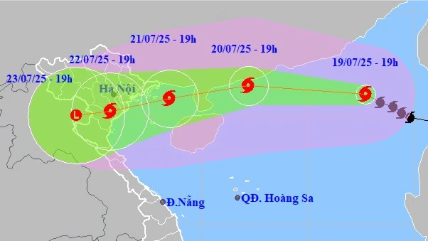 ព្យុះទី 3 មានចម្ងាយ 680 គីឡូម៉ែត្រពីខេត្ត Quang Ninh-Hai Phong បោកបក់ដល់កម្រិតទី 15 ។