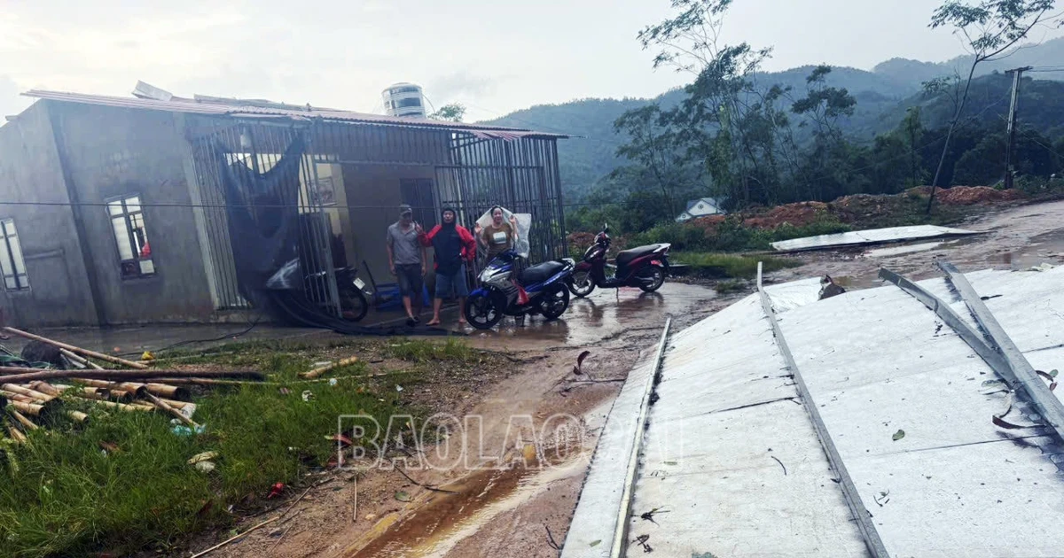 Dông lốc gây nhiều thiệt hại tại xã Chiềng Ken, Khánh Yên và Văn Bàn