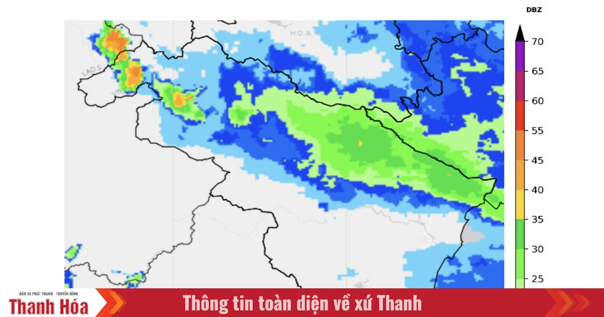 Warning of thunderstorms, tornadoes, lightning, hail and local heavy rain in Thanh Hoa province