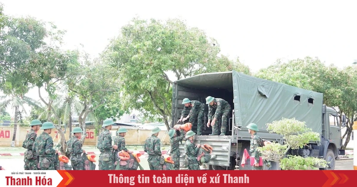 បញ្ជាការដ្ឋានយោធភូមិភាគខេត្ត Thanh Hoa ដាក់ពង្រាយត្រៀមទប់ទល់នឹងព្យុះលេខ៣