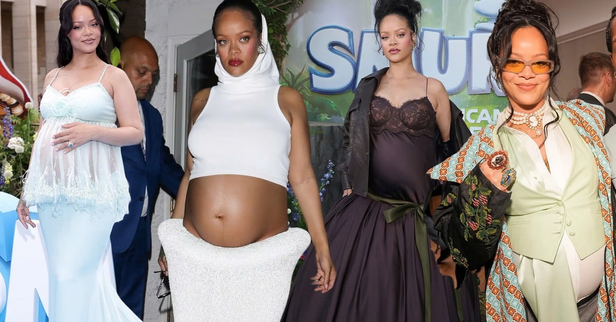 Rihanna phá vỡ mọi chuẩn mực thời trang bà bầu, không ngại mặc đồ xuyên thấu