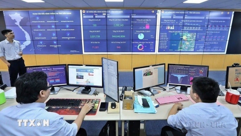 البنية التحتية للتحول الرقمي، وتطبيق التقنيات الرقمية والبيانات الرقمية في منطقة ما. (صورة: VNA)