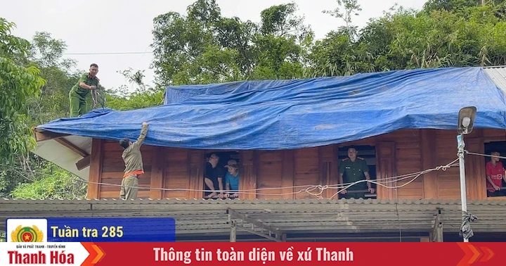 Công an các xã miền núi chủ động công tác phòng ngừa sạt lở, lũ ống, lũ quét