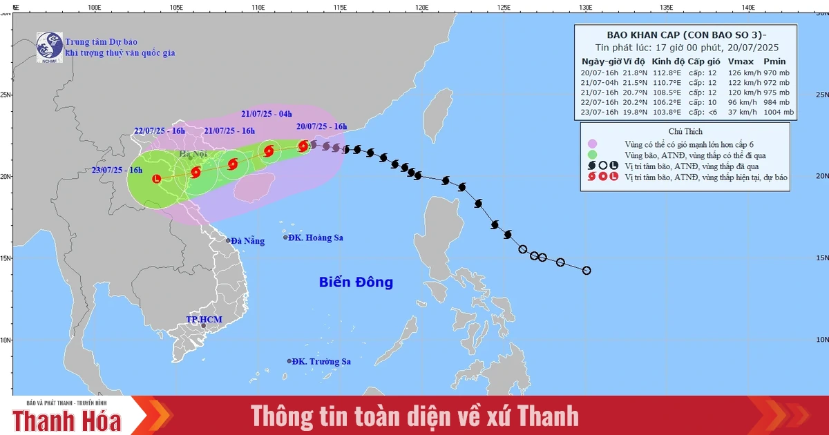 Ngành giáo dục Thanh Hóa chủ động ứng phó với bão số 3