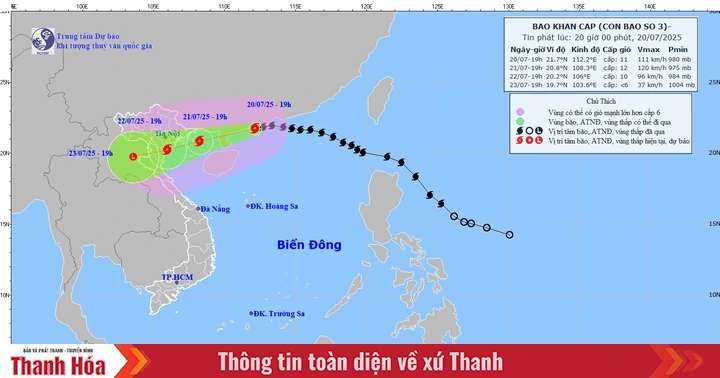 Bão số 3 giảm cấp, cách Quảng Ninh - Hải Phòng khoảng 480km