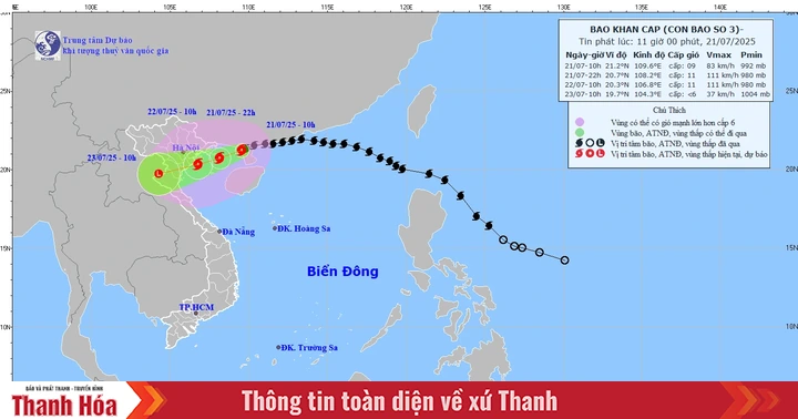 Bão số 3 đã đi vào vịnh Bắc Bộ, cách Quảng Ninh 190km