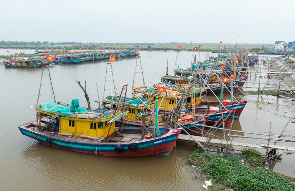 Cảng cá Hải Lạng (xã Giao Ninh).