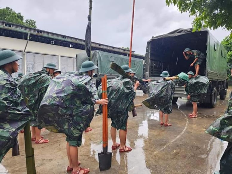 Quân đội sẵn sàng lực lượng, phương tiện ứng phó với bão số 3- Ảnh 1.