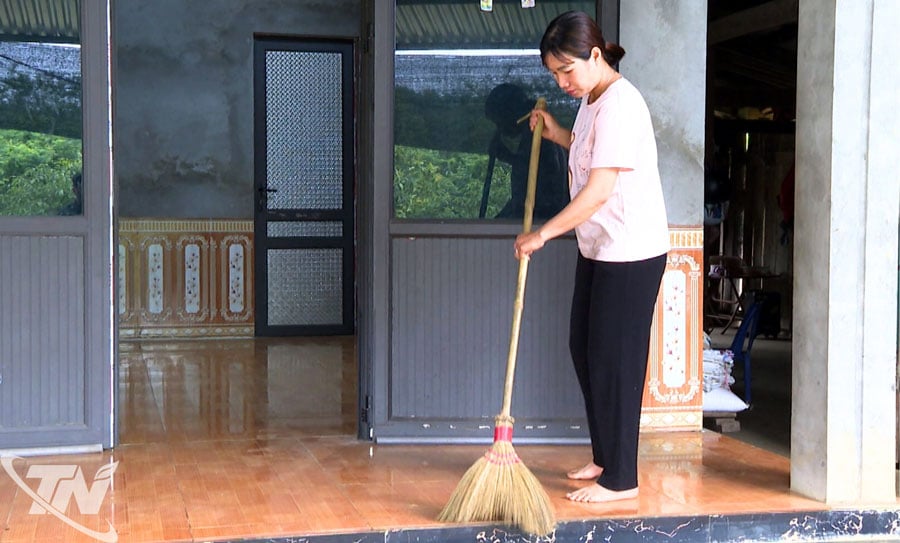 The new solid house of Ms. La Thi Dinh's family.
