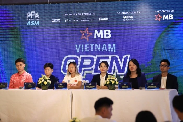 Họp báo ra mắt giải MB Vietnam Open. Ảnh: Nguyên Vũ
