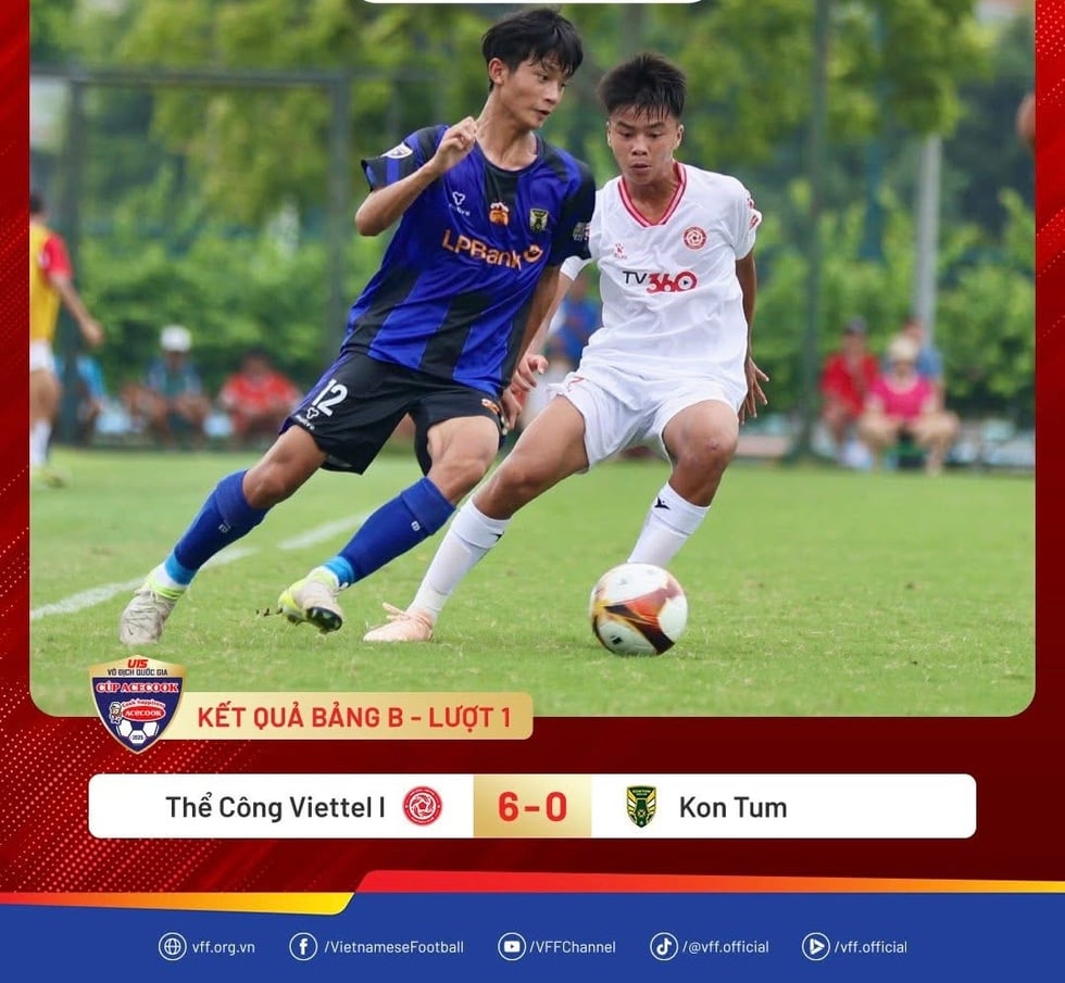 U.15 Thể Công Viettel thắng cực đậm ngày khai mạc giải U.15 toàn quốc- Ảnh 1.