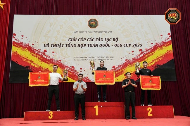 Thái Nguyên giành vị trí Nhất toàn đoàn tại giải Cup các Câu lạc bộ Võ thuật tổng hợp toàn quốc 2025 - Ảnh 1.
