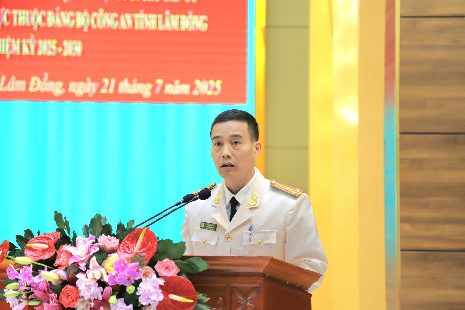Đồng chí Thượng tá Đỗ Minh Đức - Bí thư Đảng bộ cơ sở phòng Tham mưu Công an tỉnh