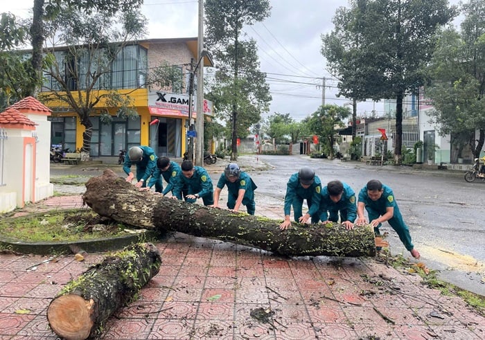 Gió mạnh khủng khiếp, cây đổ la liệt, ôtô bị đè bị hàng loạt  -2
