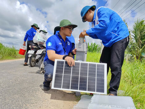 Đội hình sinh viên tình nguyện Trường Đại học Công Thương TP.HCM Gần 340 triệu đồng các công trình, phần việc thực hiện tại mặt trận tỉnh Tây Ninh